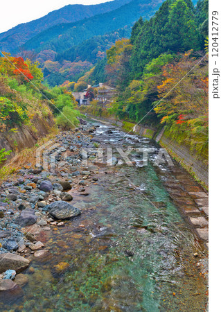道志川、紅椿の湯付近の紅葉 道志川、紅椿の湯付近の紅葉 120412779