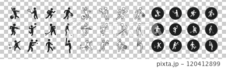 12種運動象形圖 12種運動象形圖 120412899