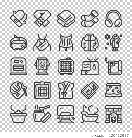 冬季保暖物品圖示集 120412957