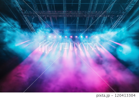 Stage Lights and Smoke on Stadium 120413304