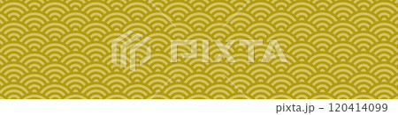 青海波 背景 横長 黄土色 金 シンプル 和風 青海波 背景 横長 黄土色 金 シンプル 和風 120414099