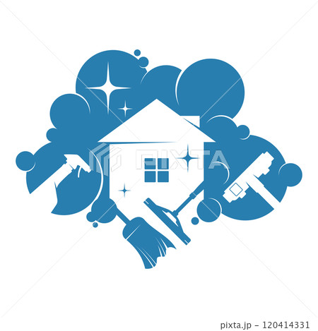 House cleaning symbol with tool House cleaning symbol with tool 120414331