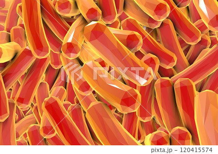Low-polygonal illustration of bacteria Low-polygonal illustration of bacteria 120415574