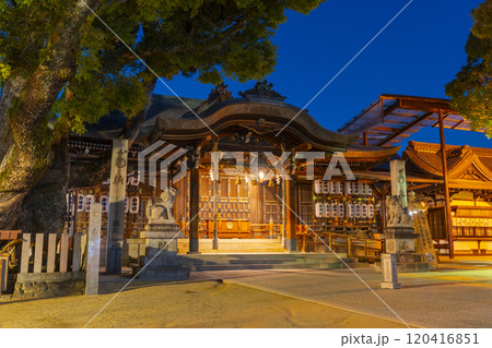 夜の石切劔箭神社（石切神社）　本殿 120416851