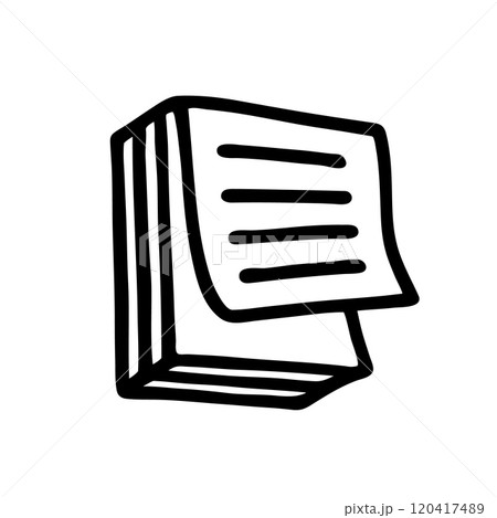 Doodle Notepad icon. Infographic symbol in a circle 120417489