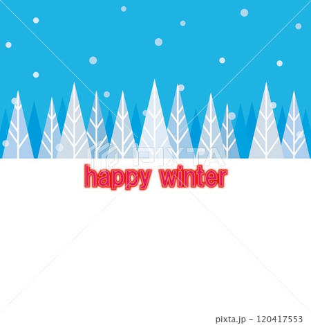 ハッピーウィンター　happy winter　ホワイトスペース　冬風景 120417553