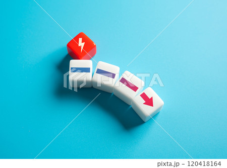 A blow from which one will not recover. Crisis. Decline of strength and will. Termination of work. Termination of processes. Weakening of positions and economic potential. 120418164