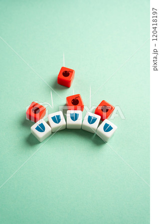 A protective barrier against threats and dangers. Business and property protection. Healthcare and health. Insurance. Concept of safety and security. 120418197