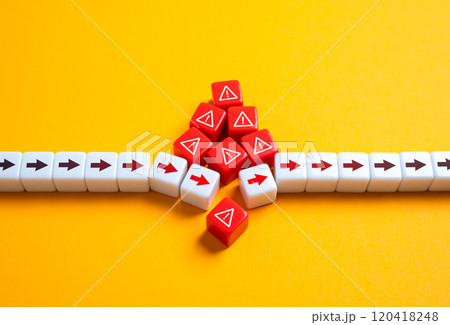 Collapse from pent-up problems. Threats and dangers have reached a critical level. The situation needs to be corrected urgently. Cascade of errors. Severe damage. 120418248