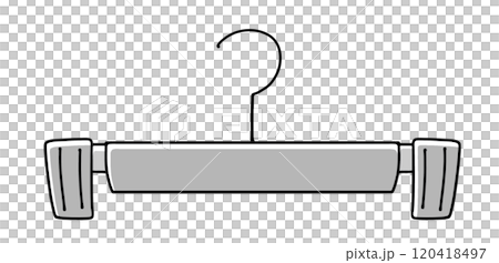 ゆるめシンプルボトムス用ハンガー　ベタ塗り 120418497