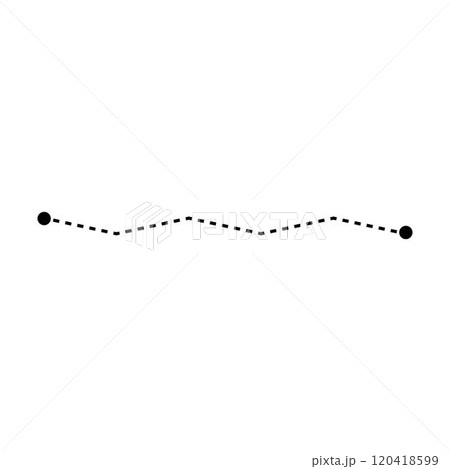 Tracing line dotted zig zag line worksheet element for kids for writing, drawing and motor skills development illustration 120418599