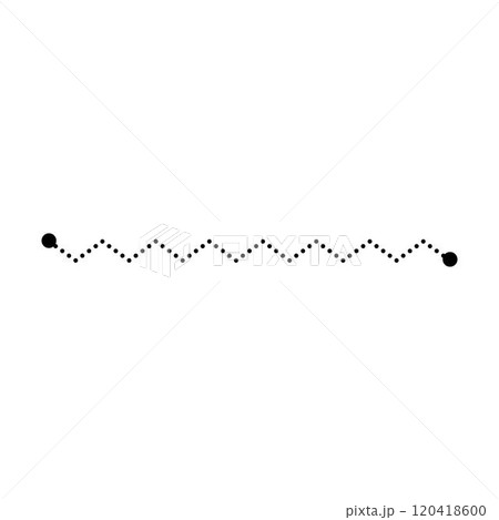Tracing line dotted zig zag line worksheet element for kids for writing, drawing and motor skills development illustration 120418600