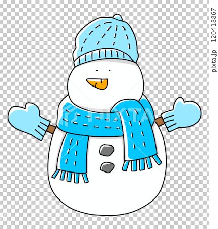 ゆるめシンプル雪だるま ベタ塗り ゆるめシンプル雪だるま ベタ塗り 120418867