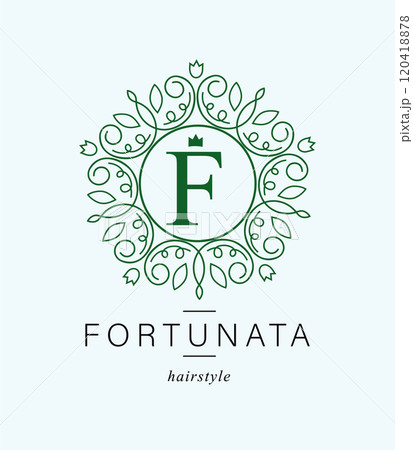 Monogram of letters . with Organic Plant Elements. Vector design. Monogram of letters . with Organic Plant Elements. Vector design. 120418878