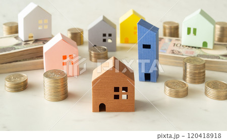 一戸建て住宅とお金　物件　資産　財産　住居　不動産　家 120418918