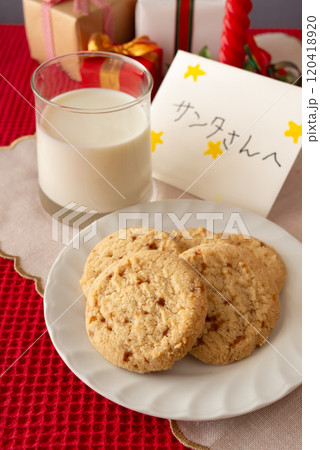 クッキーとミルクでサンタクロースにお礼 サンタクロースにおもてなし クリスマス クッキーとミルクでサンタクロースにお礼 サンタクロースにおもてなし クリスマス 120418920