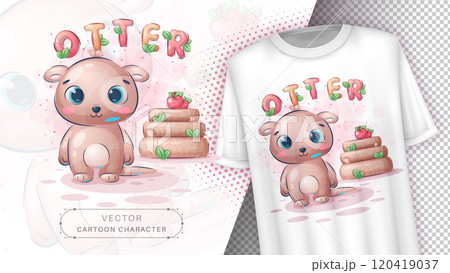Cartoon character pretty animal otter Cartoon character pretty animal otter 120419037