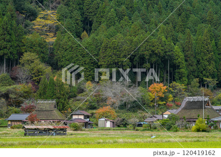 美山　かやぶきの里　秋景色 120419162