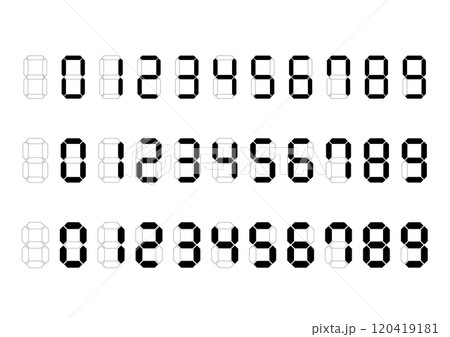 デジタル数字 デジタル数字 120419181