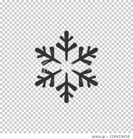 雪の結晶のアイコン2 (白黒・シルエット) 120419438