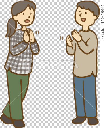 A man clapping hands 120419440