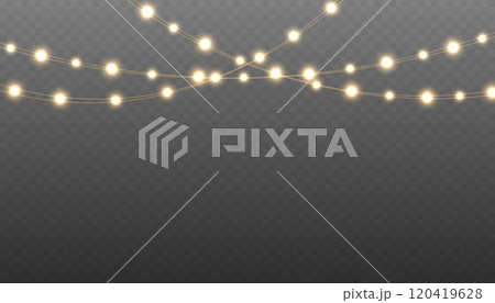 Christmas light PNG. Festive Christmas light garlands. Xmas, New Year, wedding or Birthday. Set of Christmas glowing garlands. Christmas light PNG. Festive Christmas light garlands. Xmas, New Year, wedding or Birthday. Set of Christmas glowing garlands. 120419628