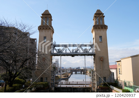 愛知県名古屋市中川区_松重閘門(西側)3_2024年1月 愛知県名古屋市中川区_松重閘門(西側)3_2024年1月 120420937