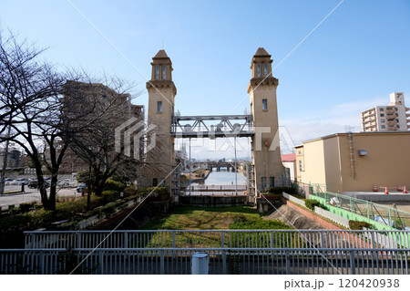 愛知県名古屋市中川区_松重閘門(西側)4_2024年1月 愛知県名古屋市中川区_松重閘門(西側)4_2024年1月 120420938