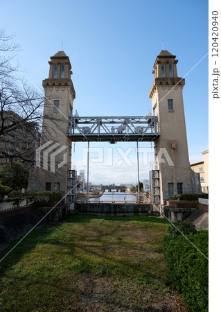 愛知県名古屋市中川区_松重閘門(西側)6_2024年1月 愛知県名古屋市中川区_松重閘門(西側)6_2024年1月 120420940