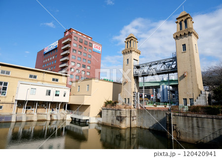 愛知県名古屋市中川区_松重閘門(西側)8_2024年1月 愛知県名古屋市中川区_松重閘門(西側)8_2024年1月 120420941