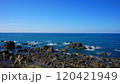 秋田男鹿半島 入道崎から望む海と青空 120421949