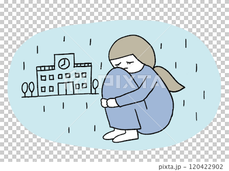 School refusal girl School refusal girl 120422902