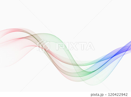 Curved lines . Abstract wavy wave flow. 120422942