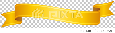 彎曲金線漸層絲帶單圖6（黃色） 120424296