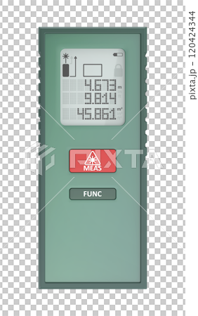Front view of laser distance meter 120424344