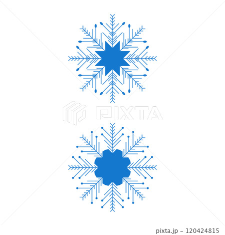 Christmas Snowflakes design Winter snow icon 120424815