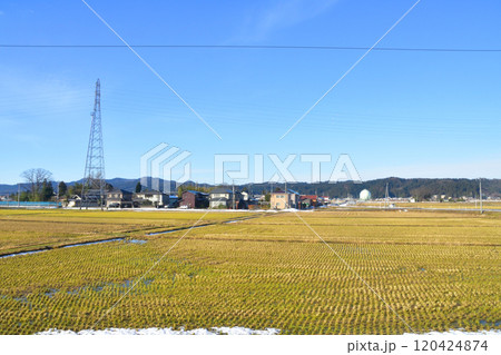JR東日本磐越西線の馬下駅から新津駅までの車窓風景(2022年12月) JR東日本磐越西線の馬下駅から新津駅までの車窓風景(2022年12月) 120424874
