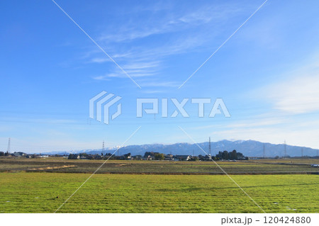JR東日本磐越西線の馬下駅から新津駅までの車窓風景(2022年12月) 120424880
