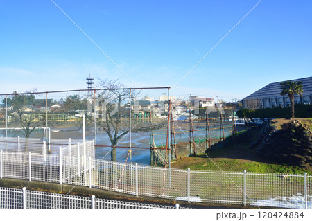 JR東日本磐越西線の馬下駅から新津駅までの車窓風景(2022年12月) 120424884