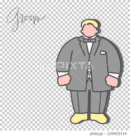 Groom wedding ceremony illustration 120425314