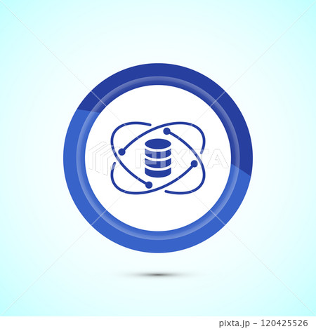 Data science icon design illustration. Big data, digital tech icon, Button design 120425526