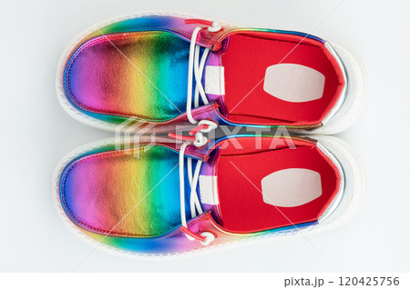 Casual rainbow color shoes 120425756