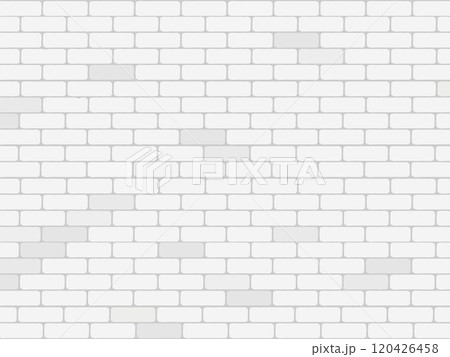 Vintage white brick wall texture pattern wallpaper vector illustration background 120426458