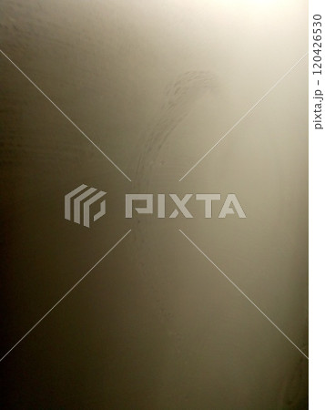 Close-up of a white wall with a smooth texture. Isolated on a white background. 120426530