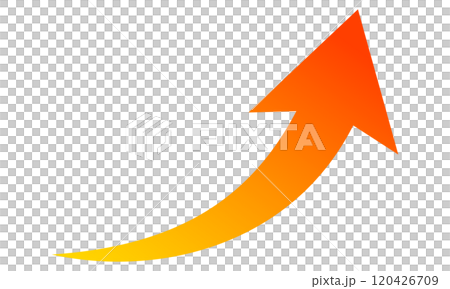 上向き矢印・グラデーション赤 上向き矢印・グラデーション赤 120426709