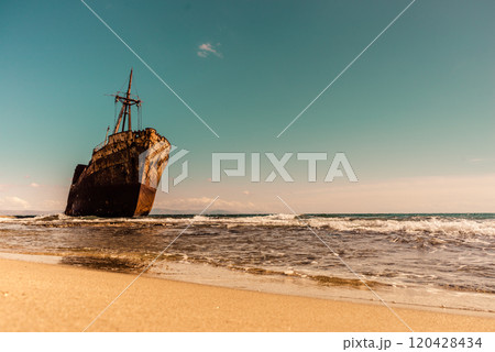 The famous shipwreck near Gythio Greece 120428434