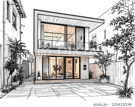 sketch design of house 120428594