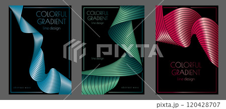 Abstract wave background. The effect of dynamic movement in parallel wavy lines. Stylized wave background Abstract wave background. The effect of dynamic movement in parallel wavy lines. Stylized wave background 120428707