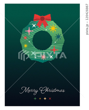シンプルでおしゃれなクリスマスカードのイラスト シンプルでおしゃれなクリスマスカードのイラスト 120428867
