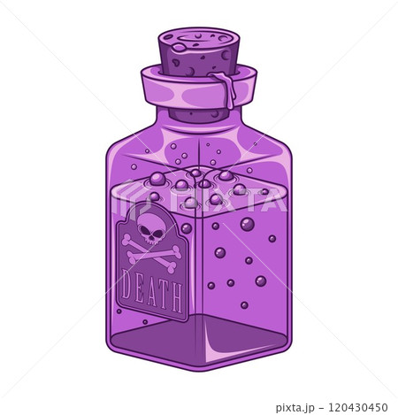 Glass bottle with poisonous substance with 120430450